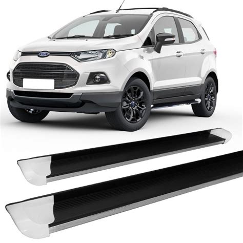 Estribo Ecosport 2013 A 2017 Personalizado Alumínio Branco Branco no