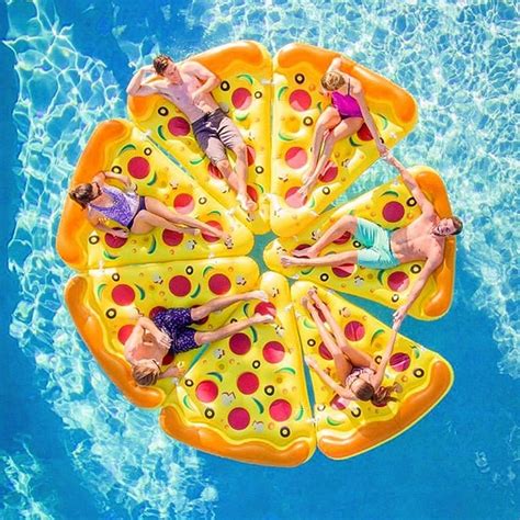 Giant Inflatable Pizza Slice Pool Float Swimming Pool Float Bed Sea