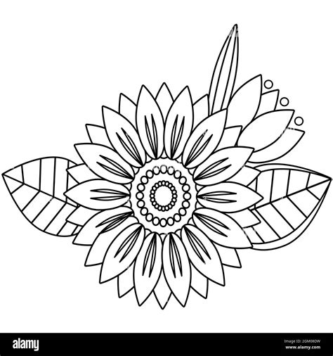 Cuadro floral en blanco y negro para libros para colorear. Página de coloreado de flores ...