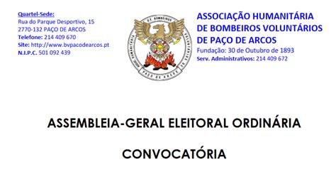 ASSEMBLEIA GERAL ELEITORAL ORDINÁRIA CONVOCATÓRIA Oeiras Digital