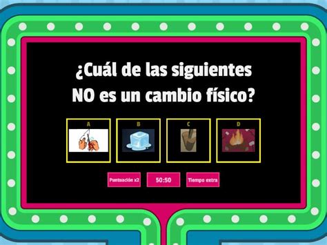 CAMBIOS FISICO QUIMICOS OXIDACIÓN Juego de concurso