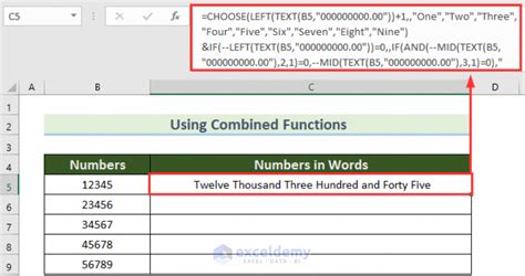 Formula To Convert Number To Words In Excel 2020 Printable Timeline