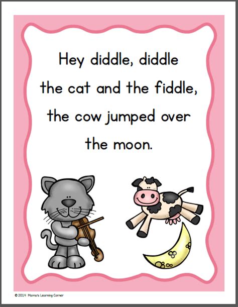 Hey Diddle Diddle Poem Words