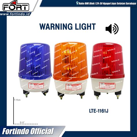 Warning Light Rotary LTE 1161J 6 INCH 12 24 VDC 220 VAC Lampu Neon