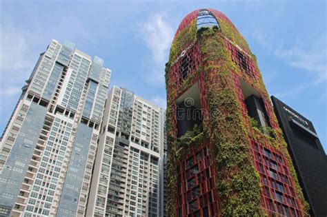 Facade of Modern Buildings - Singapore Stock Image - Image of apartment ...
