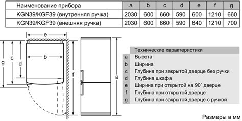 Двухкамерный холодильник Bosch KGN39XK3AR - схема встраивания для Бош ...
