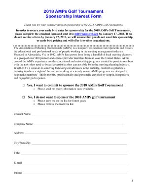 Golf Tournament Sponsorship Letter Template Samples Fill And Sign