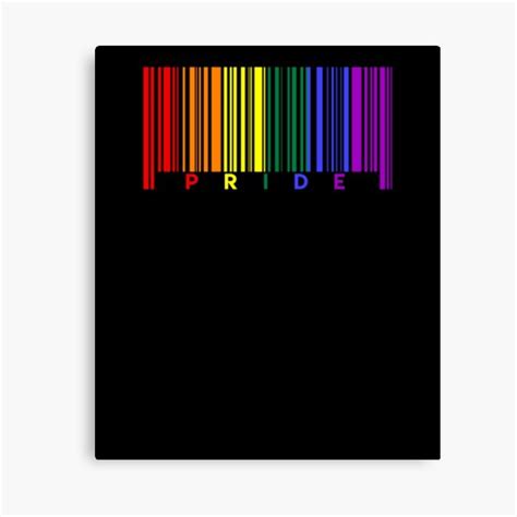 Gay Pride Rainbow Barcode Lgbt Canvas Print For Sale By Lucassinclair Redbubble