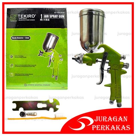 Jual TEKIRO F75G SPRAY GUN SEMPROTAN CAT TABUNG ATAS KOMPRESOR ANGIN F