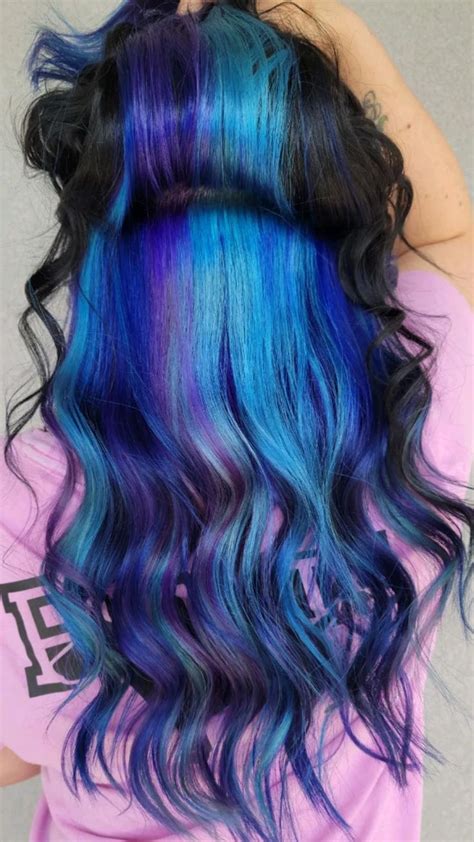 Vivid Colors Blue Purple And Aqua Hair Bright Hair Color Bright Hair