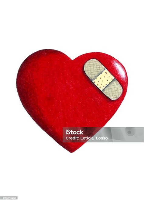 Broken Heart Stock Illustration Download Image Now Adhesive Bandage Broken Broken Heart