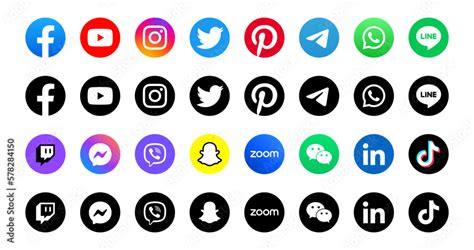 Social Media Icons Social Media Logo Facebook Instagram Youtube