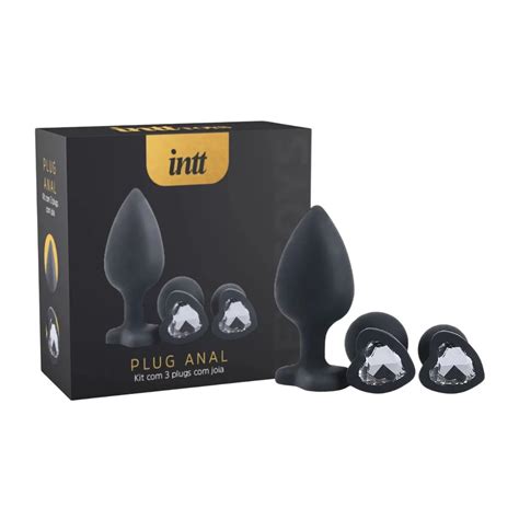 Kit Plug Anal formato de coração INTT Anis Sex Shop