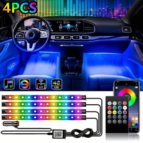 Led Car Foot Ambient Light With Usb Car Neon Mood Backlight Music