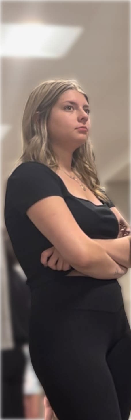 Cute Petite Blond Wearing Hot Yoga Pants Spandex Leggings Yoga