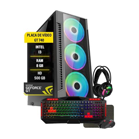 PC Gamer I3 HD 500GB 8GB Placa De Vídeo GT730 Faz a Boa