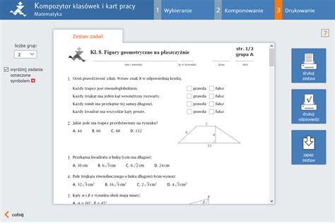 Sprawdzian Z Matematyki Graniastosłupy I Ostrosłupy Klasa 8 Mądry