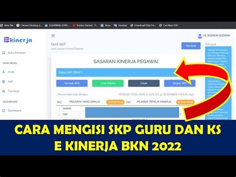 CARA MENGISI SKP GURU DAN KS Kepala Sekolah Di E KINERJA 2022 2023