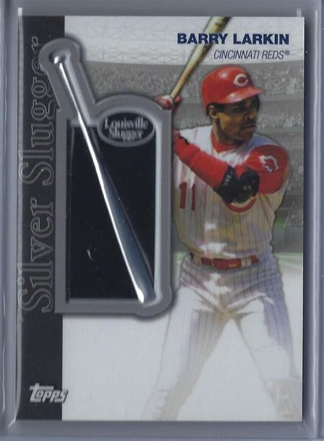 Topps Barry Larkin Silver Slugger Award Winner Patch Card Ssa Bl