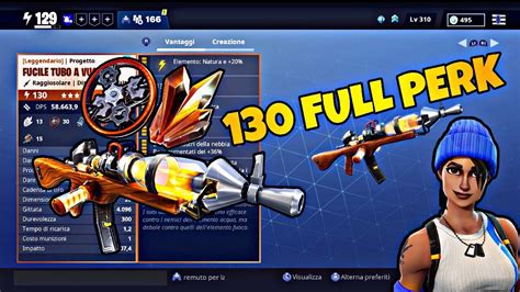 FUCILE D ASSALTO TUBO A VUOTO AL 130 FULL PERK Fortnite Salva Il