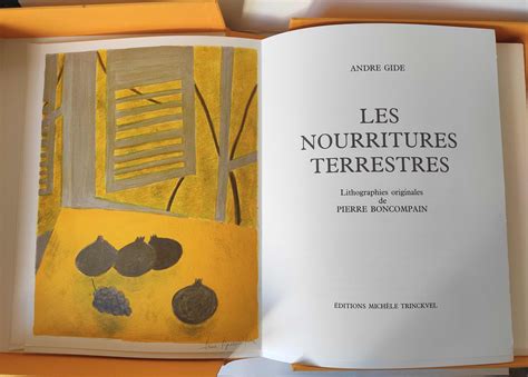 Les Nourritures Terrestres Lithographie Sign E By Andr Gide Et