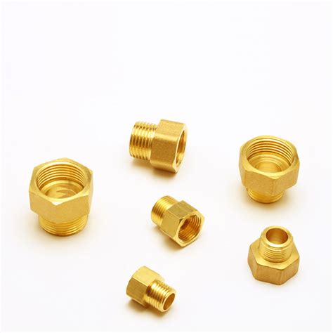 Brass Coupler Adapter 18 14 38 12 Male To Female Thread Brass Pipe Connectors Shopee