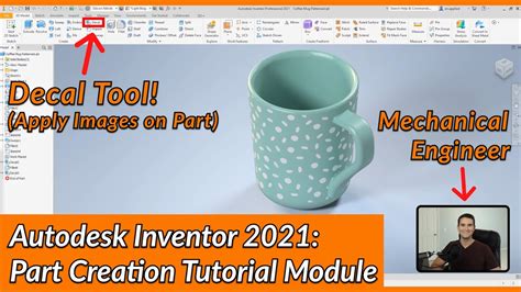 Decal Tool And Options Autodesk Inventor Part Tutorial Autodesk Inventor 2021 In Depth Youtube