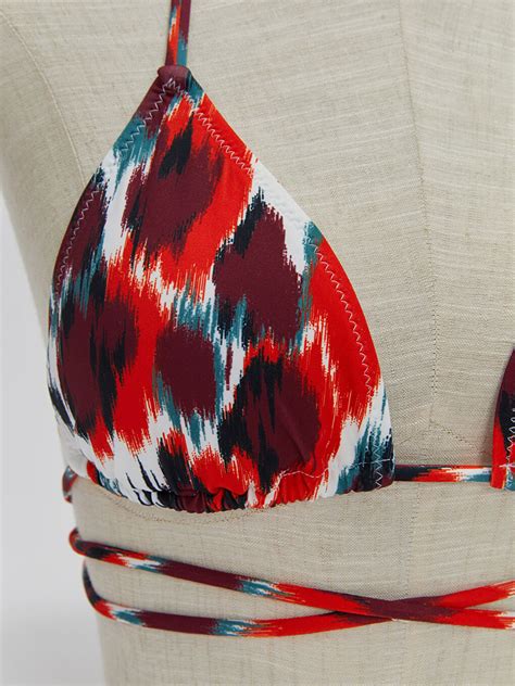 Kahvereng Boyundan Ba Lamal Desenli Kad N Bikini St S Af Z Lqy Lcw