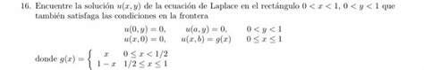 Solved Find The Solution U X Y Of Laplace S Equation In The Chegg