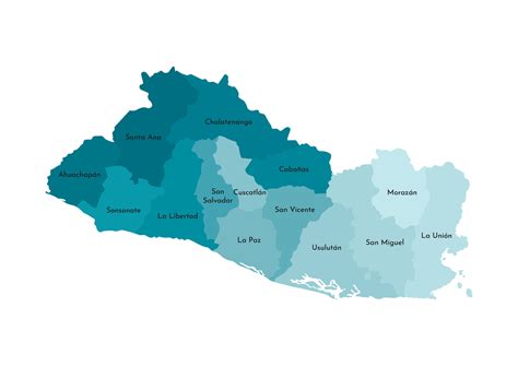 Vector Isolated Illustration Of Simplified Administrative Map Of El