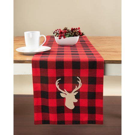 Holiday Time Buffalo Plaid Red Black Table Runner Walmart