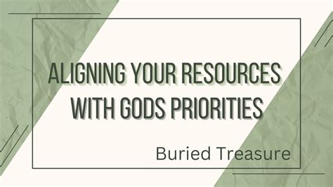 Aligning Your Resources With Gods Priorities Towne South Church Of