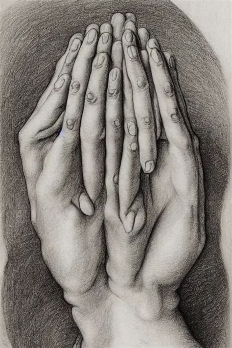 Praying Hands Pencil Drawing By Albrecht Durer Stable Diffusion