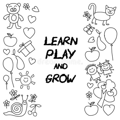 Play Learn And Grow Together Vector Image Stock Vector Illustration