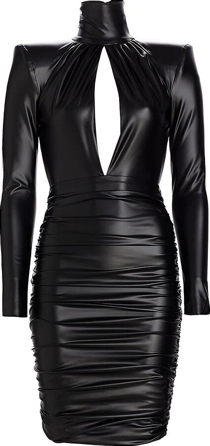 MICHAEL COSTELLO COLLECTION Jackson Faux Leather Sheath Dress ShopStyle