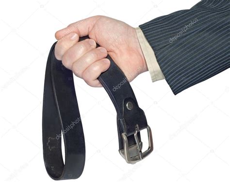 Hand With Leather Belt Stock Photo By Matc 46020235