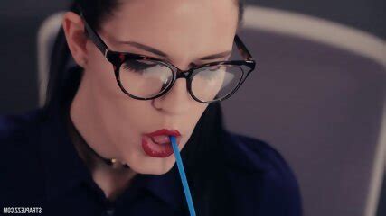 Lesbian Strapless Dildo At The Office Patricia Patritcy