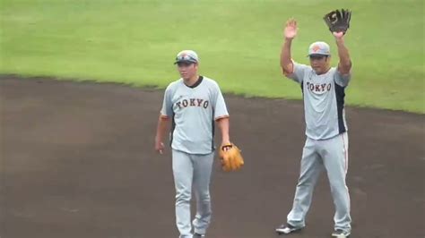 セカンド位置で守備練習する坂本勇人 Youtube