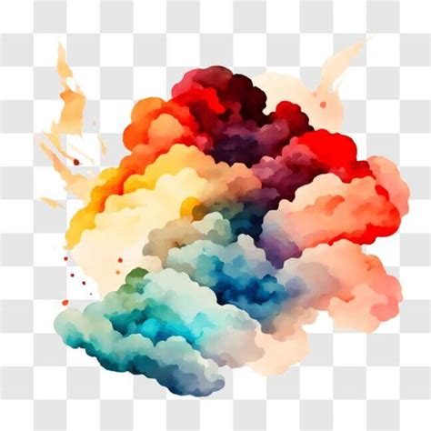 Descarga Ilustración de Nube Colorida PNG En Línea Creative Fabrica