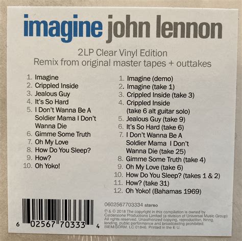 Yahooオークション John Lennonジョン・レノン Eu盤2lpimagine