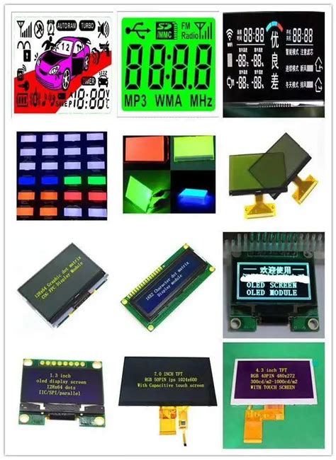 Custom Stn LCD 7 Segment Display Va Tn Stn LCM Monochrome 14segment