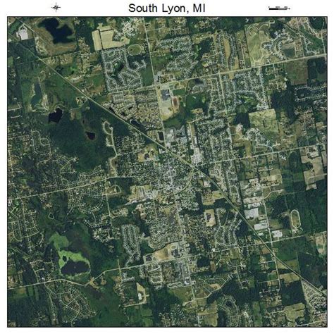 Aerial Photography Map of South Lyon, MI Michigan