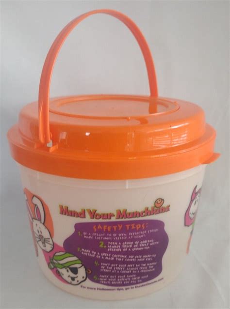 Dunkin Donuts Munchkins Halloween Glow In The Dark Trick Or Treat Bucket Vintage Ebay