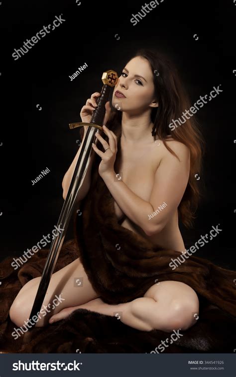 Sexy Nude Warrior Woman Broad Blade Stock Photo Shutterstock