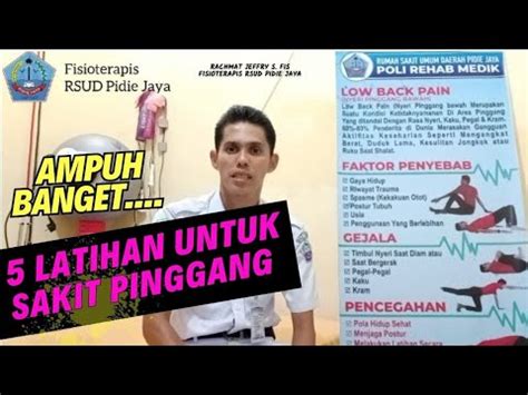 5 Latihan Untuk Sakit Pinggang YouTube