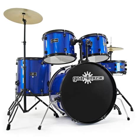 Bdk Full Size Starter Drum Kit By Gear Music Blue Nearly New At