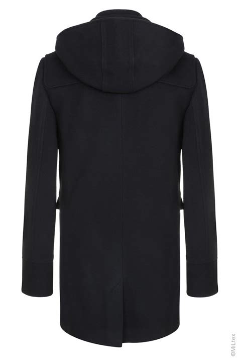 Шерстяное Мужское пальто с пластроном,черное. Арт. 60