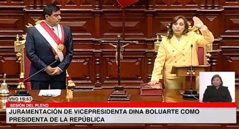 Dina Boluarte Juramenta Como La Primera Presidenta Del Perú