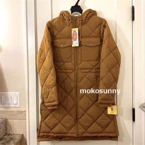 Levis Jackets And Coats Nwt Levis Quilted Parka Jacket With Plush Hood Tan Poshmark