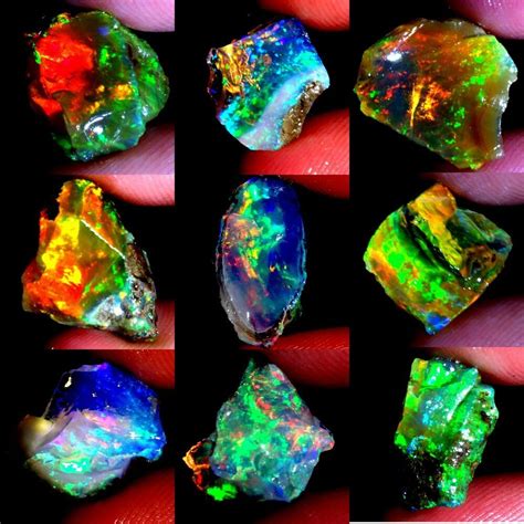 Ethiopia A Natural Flashy Power Ethiopian Opal Rough Play Of